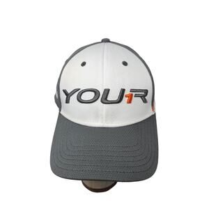 Taylormade Your1 1R OSFA Slideback Golf Hat White & Gray Slideback